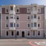 Rehabilitacion del a fachada SATE en getxo, avenida algorta, edificio María Eugenia